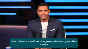 موقف واضح.. وائل القباني يوضح سبب عدم تقديم توصية بشأن اعتزال شيكابالا